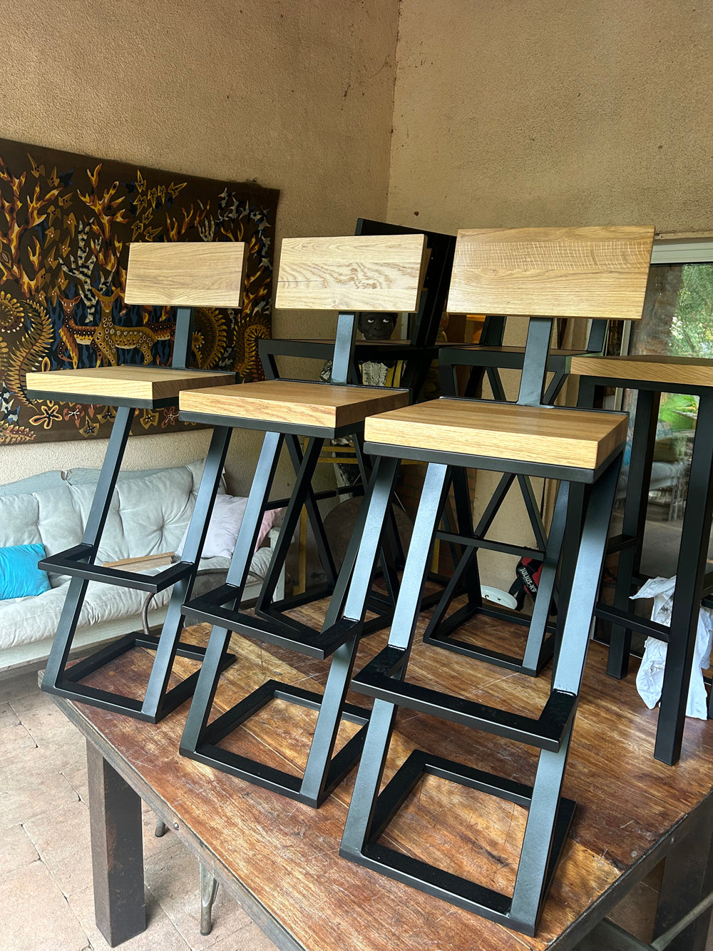 Chaise de Bar design industriel  Réf 4498 prix:150€