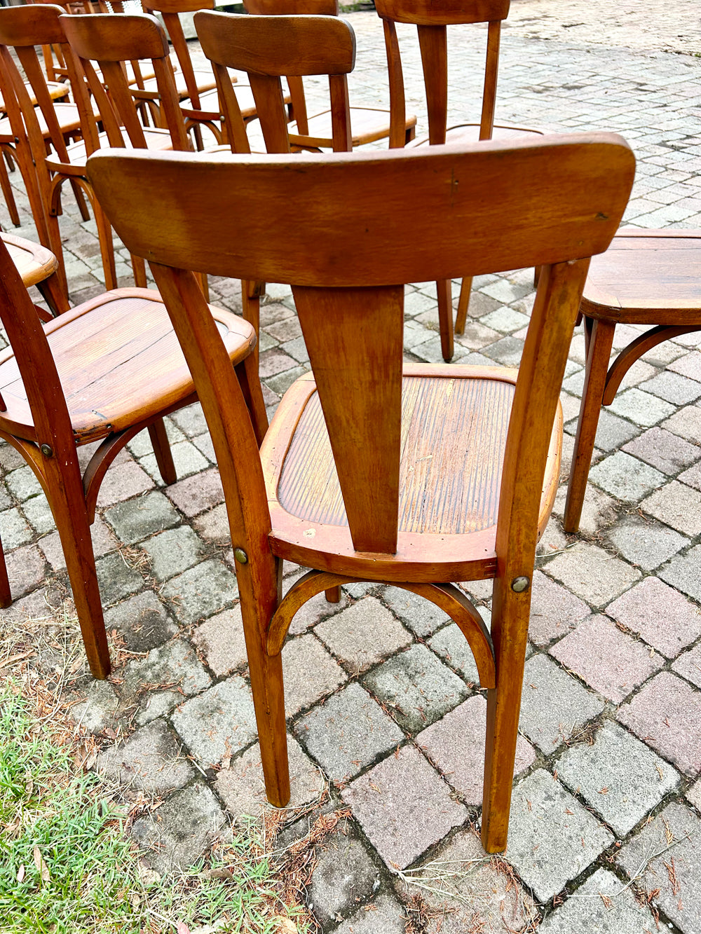 Chaises bistrot style Baumann 1950 Réf 4290