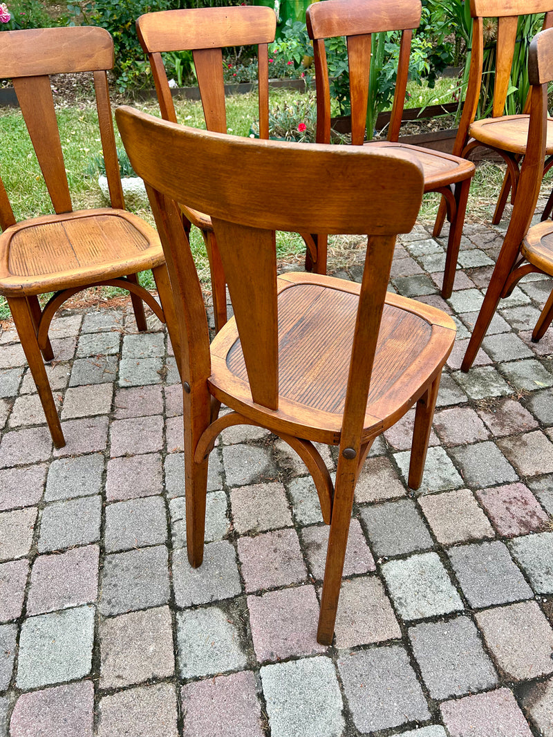 Chaises bistrot style Baumann 1950 Réf 4290