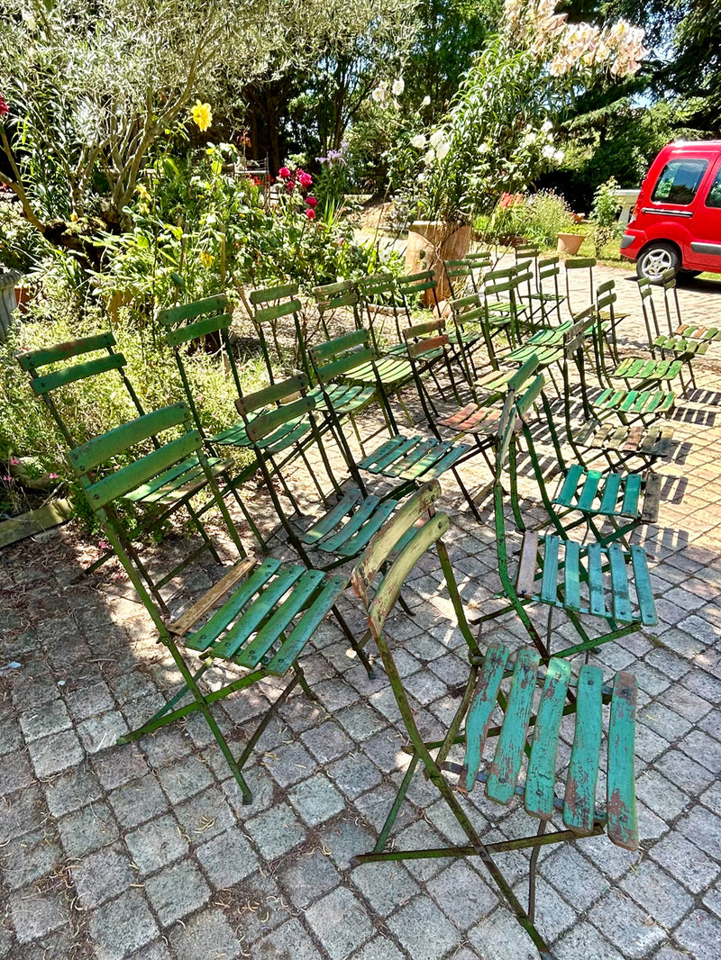 Chaises bistrot pliante 1950  Réf 4291