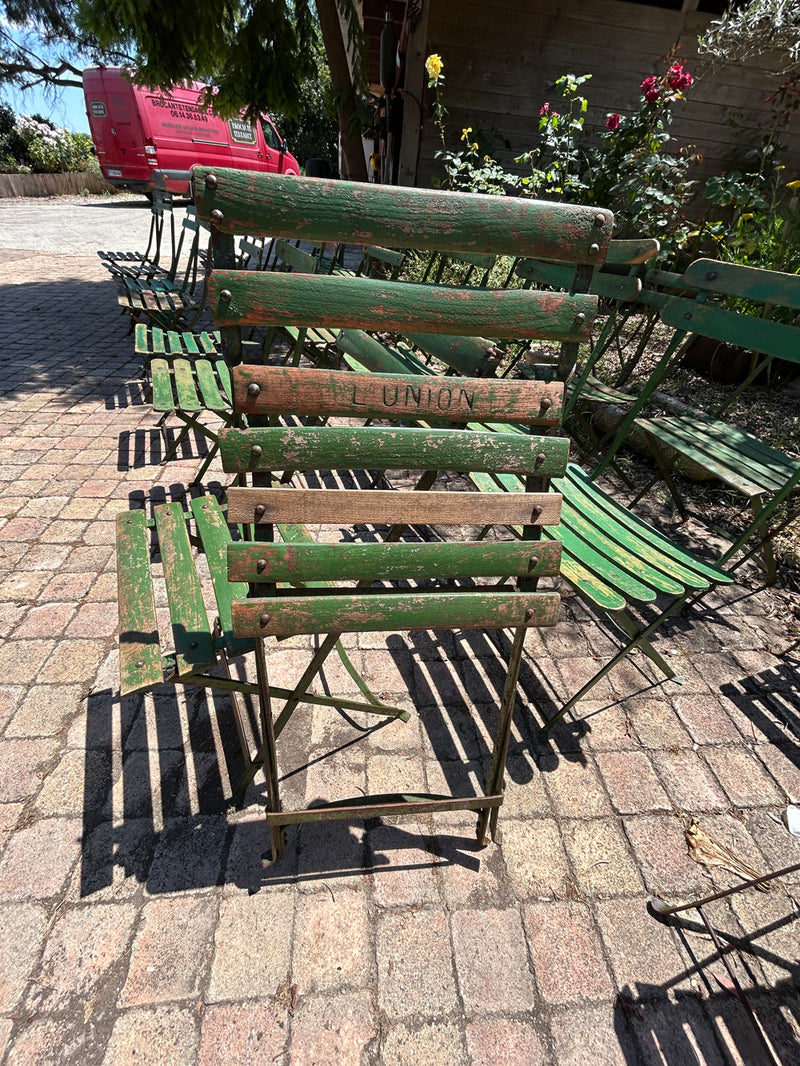 Chaises bistrot pliante 1950  Réf 4291