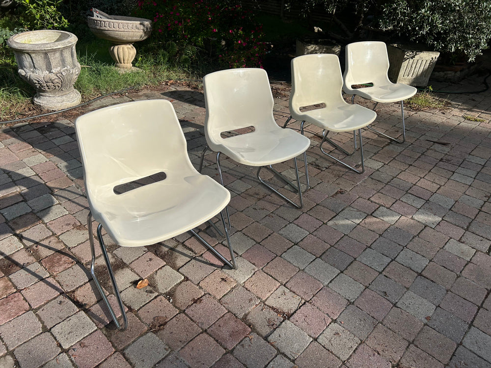 Lot de 4 chaises design Svante Schöblom 1970 Réf 4552