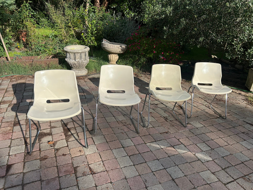 Lot de 4 chaises design Svante Schöblom 1970 Réf 4552