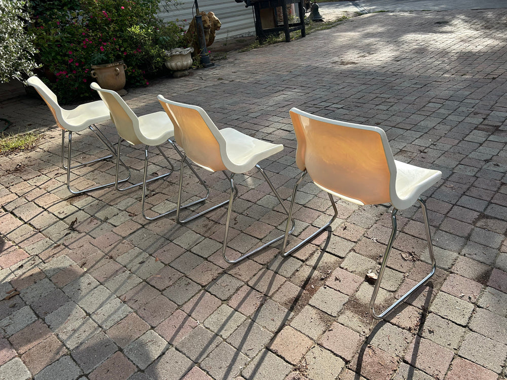 Lot de 4 chaises design Svante Schöblom 1970 Réf 4552