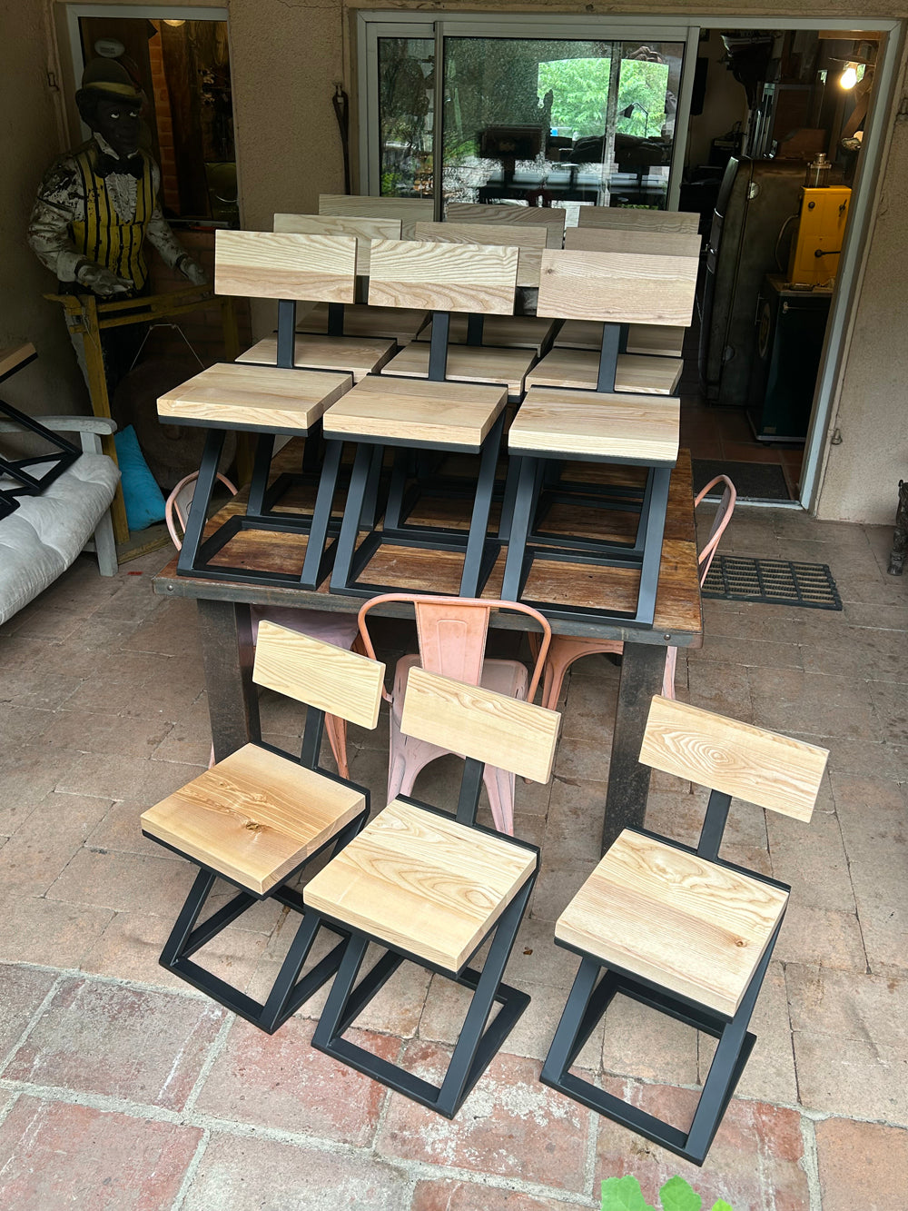 Chaise design industriel Réf 4549 Prix de base : 150€