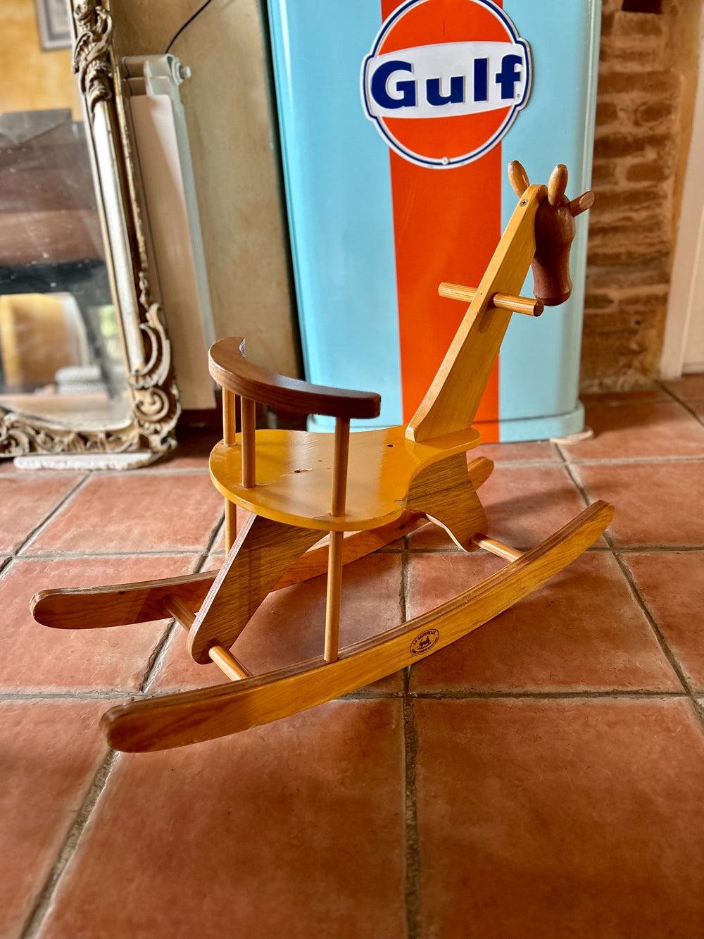 Cheval à bascule  bois  réf 4123