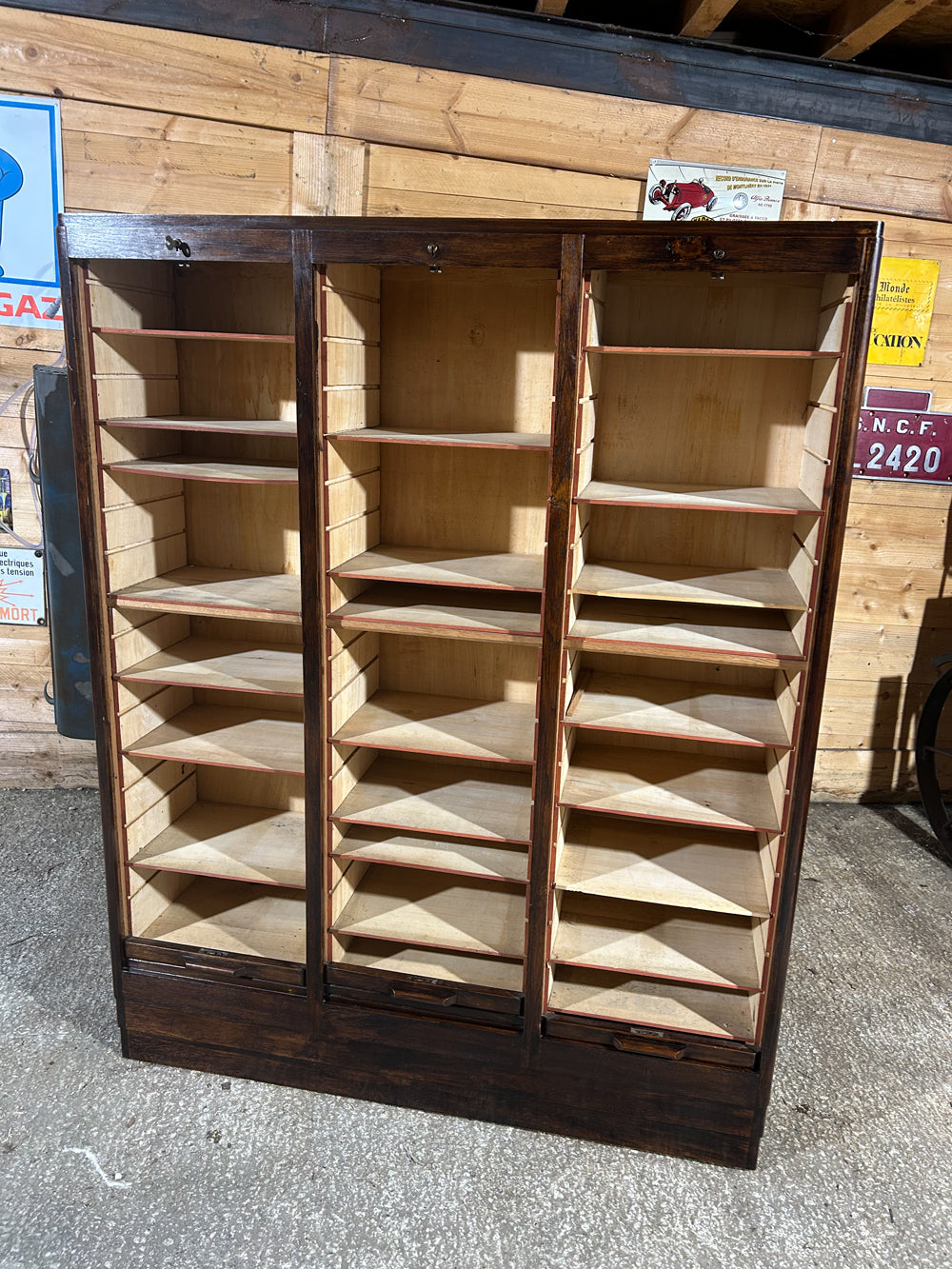 Classeur à rideau chêne 1950 Réf 4403