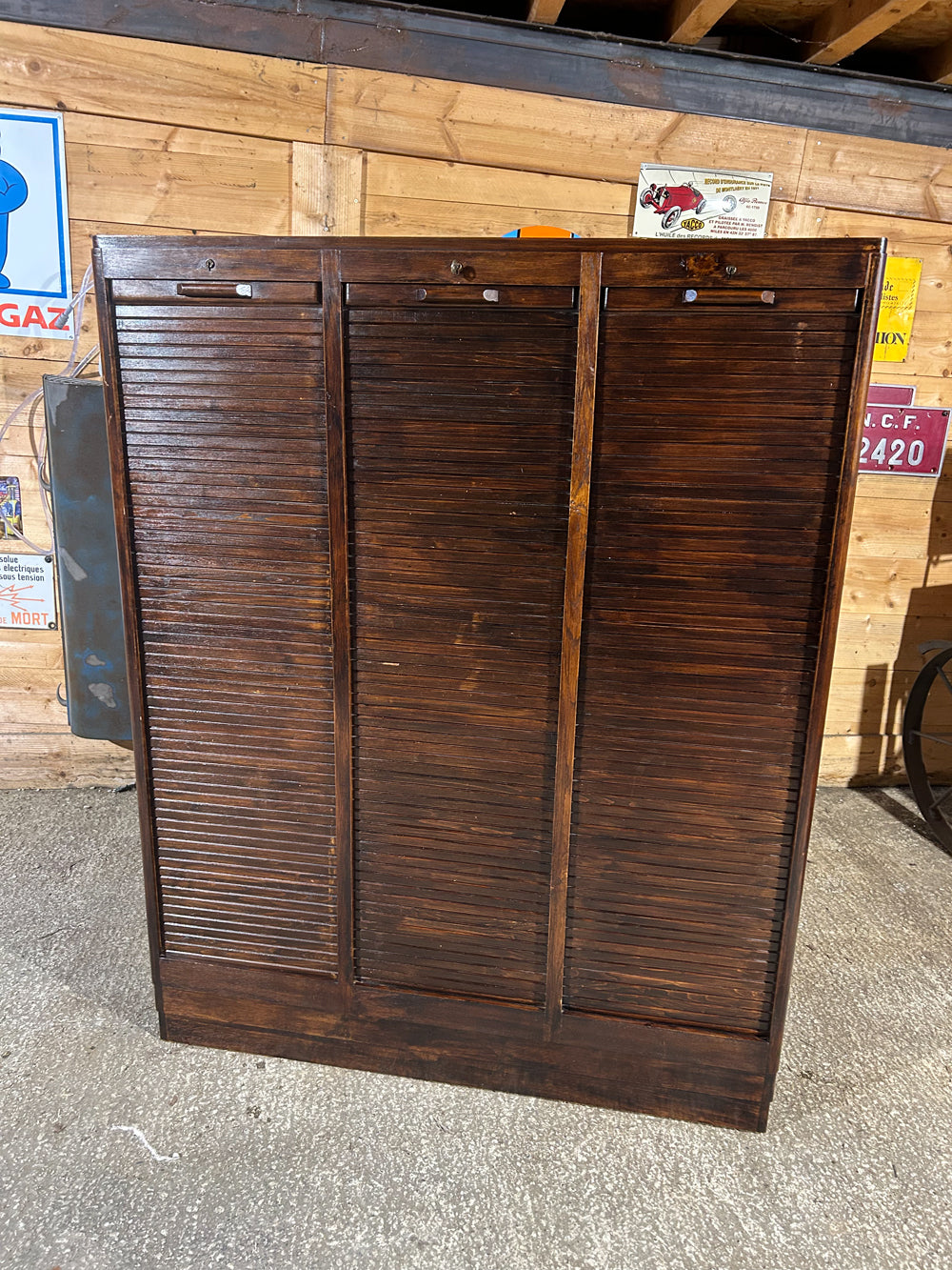 Classeur à rideau chêne 1950 Réf 4403