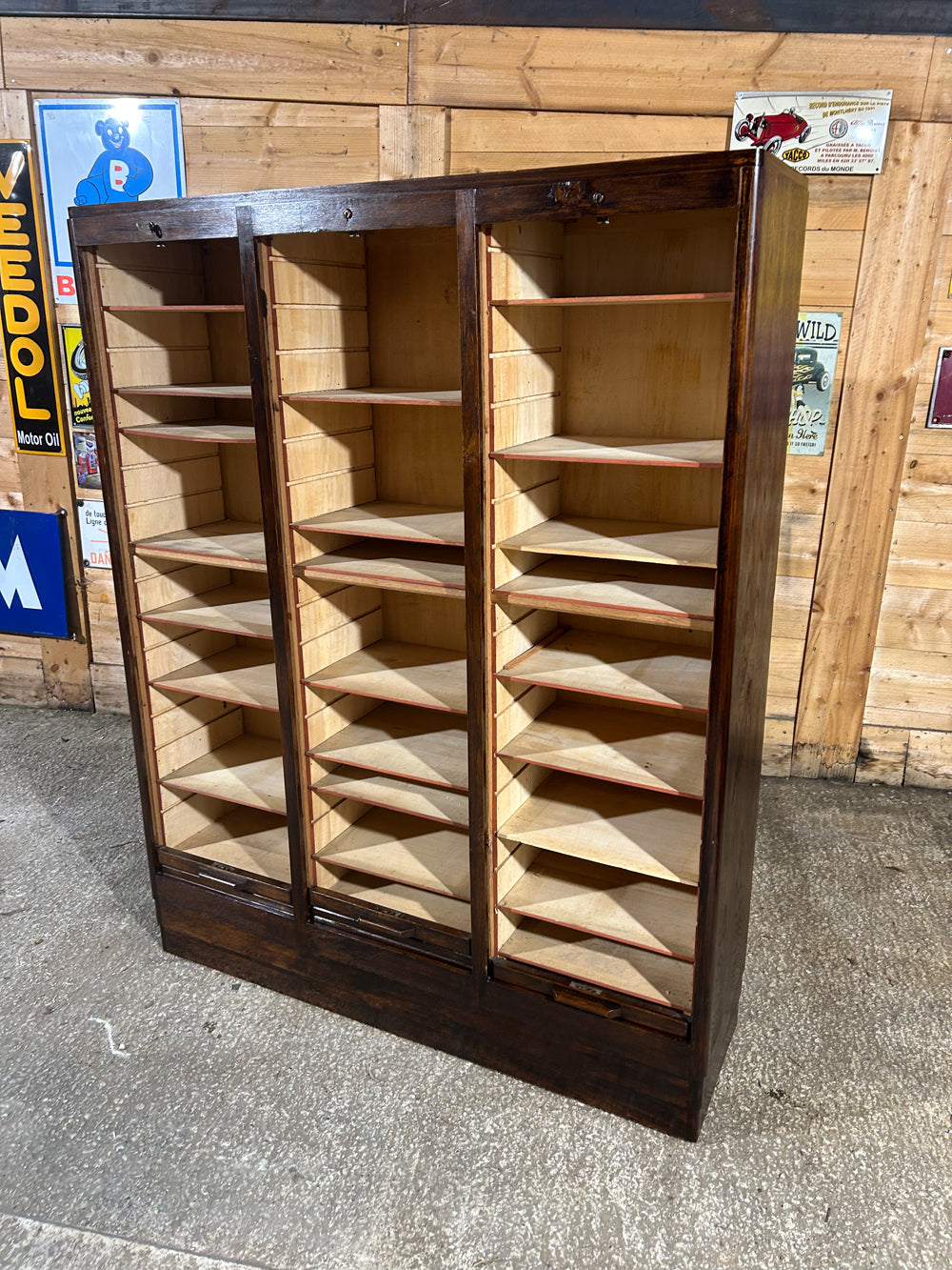 Classeur à rideau chêne 1950 Réf 4403