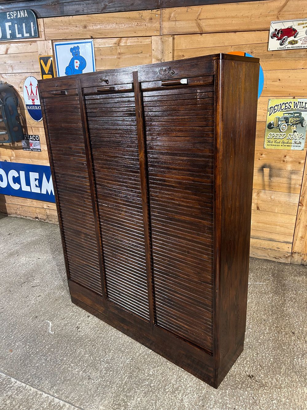 Classeur à rideau chêne 1950 Réf 4403