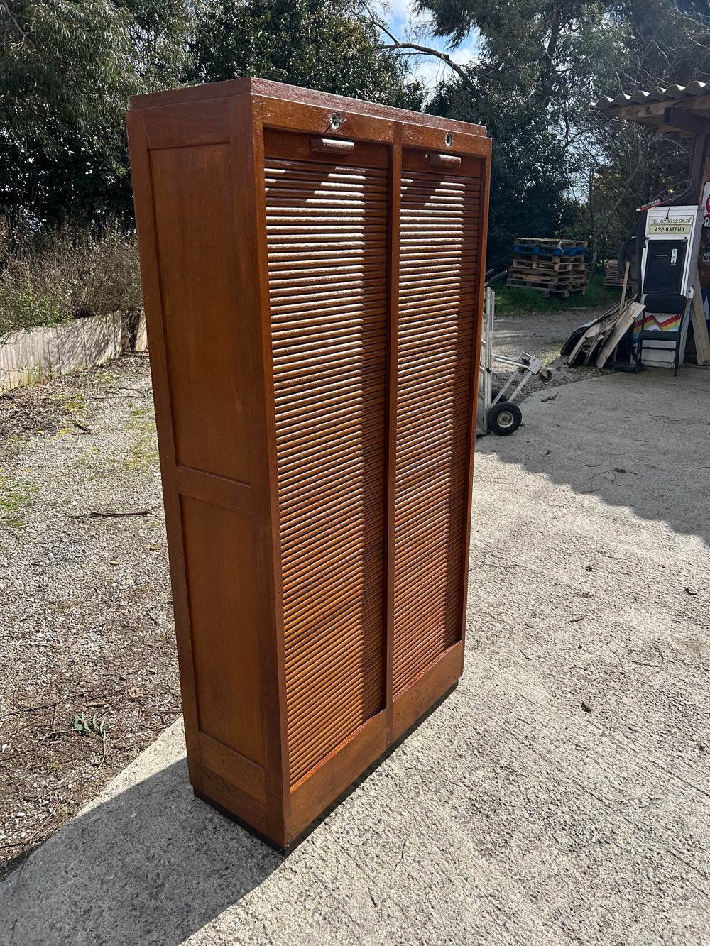 Classeur à rideau en chêne 1940 Réf 4438