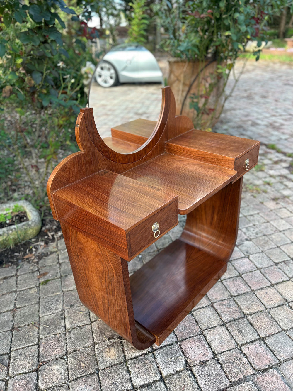 Coiffeuse Art Déco Vintage Palissandre 1930 Style Paquebot