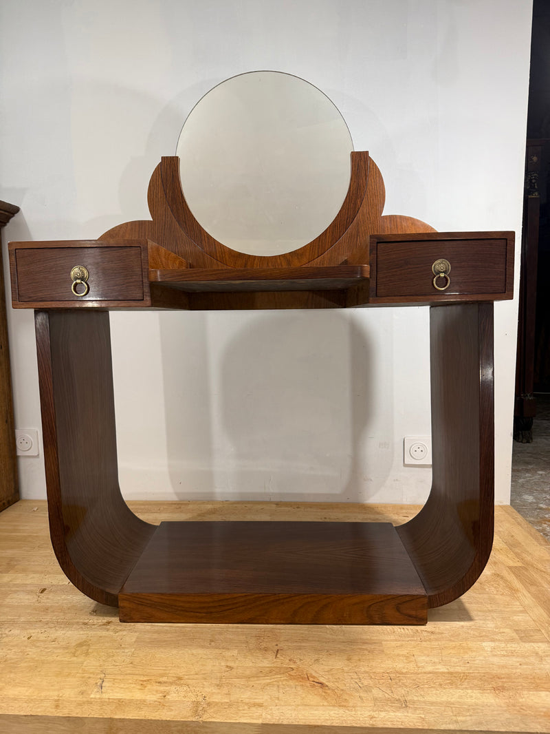 Coiffeuse Art Déco Vintage Palissandre 1930 - Réf 4561