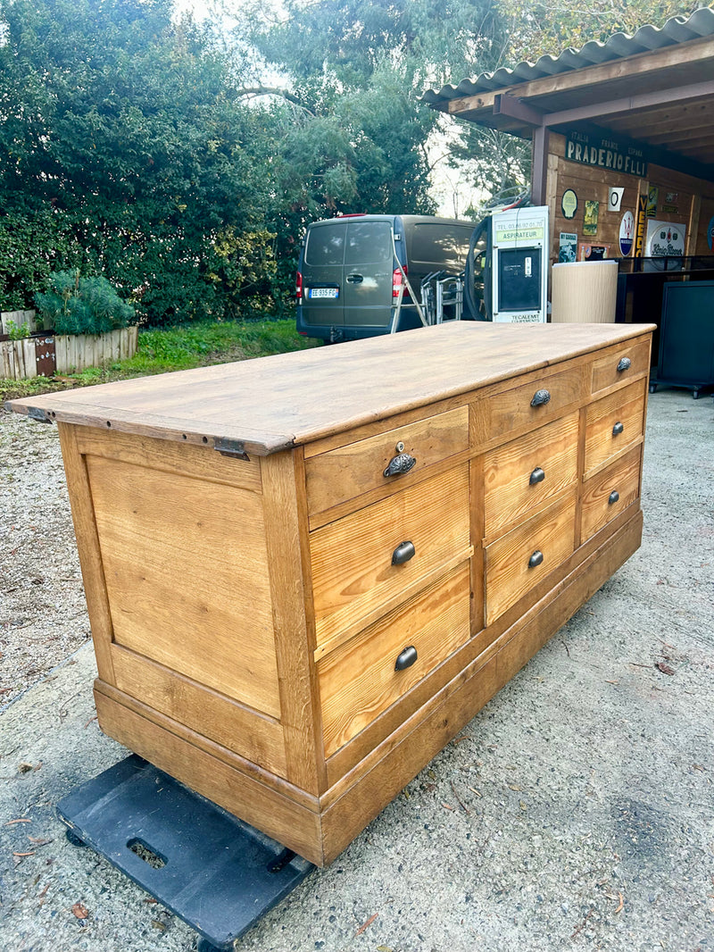 Comptoir de cordonnier en chêne Fin 19éme - Réf 4608