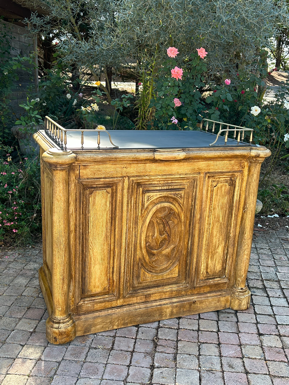 Comptoir magasin chêne 1950 Réf 4120