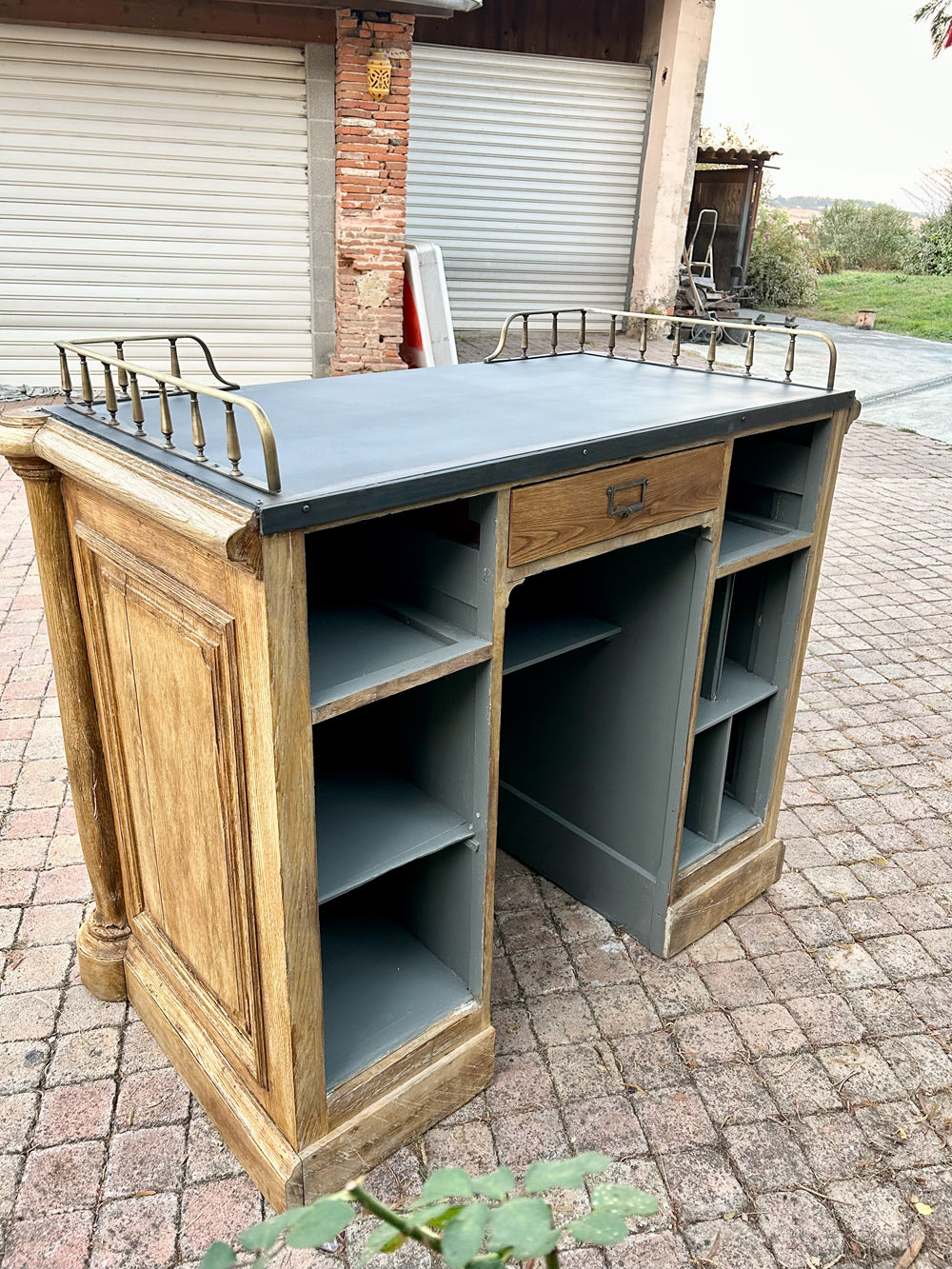 Comptoir magasin chêne 1950 Réf 4120