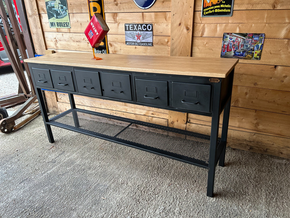 Console 6 tiroirs Roneo 1960  réf 4111