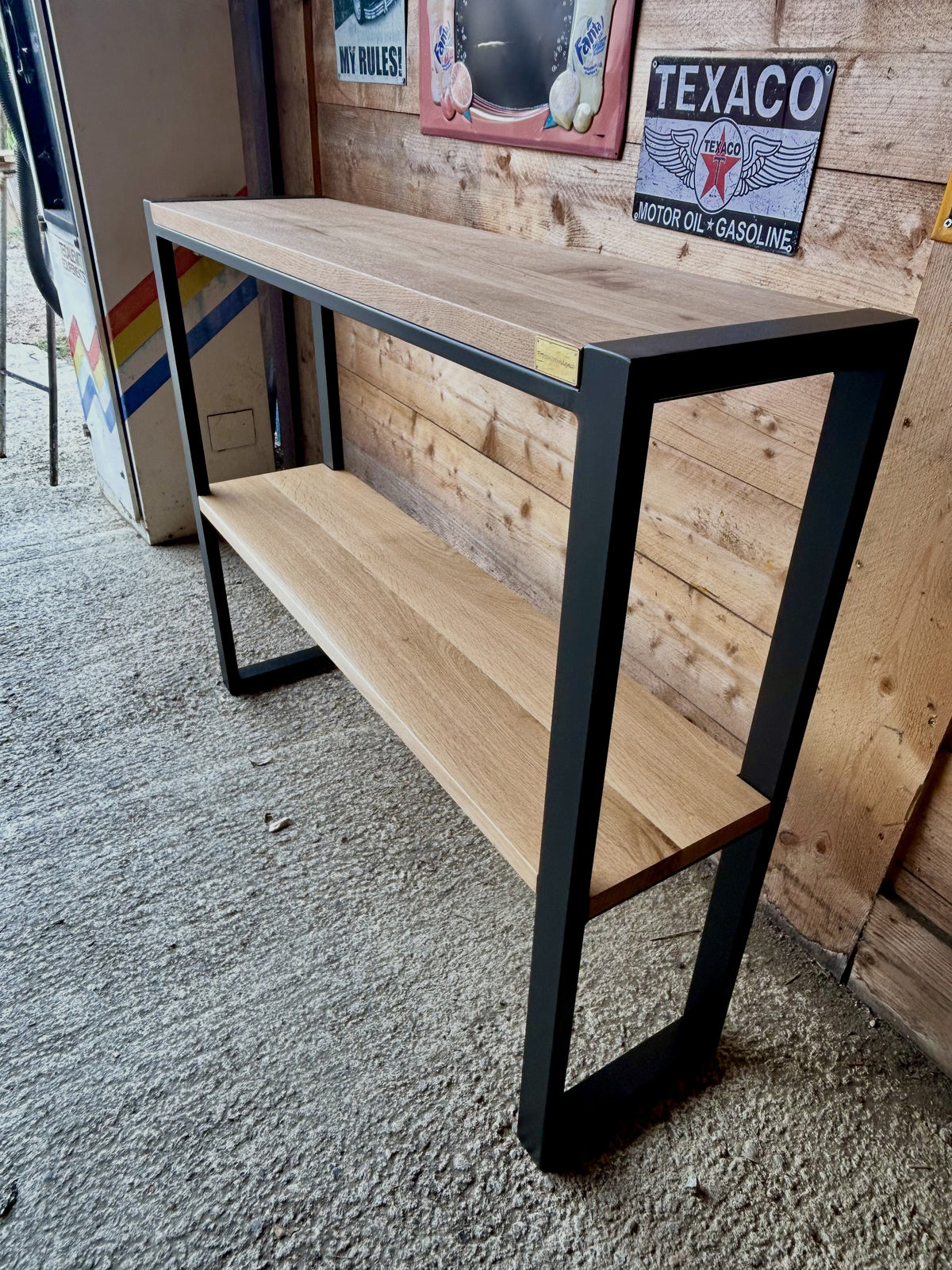 Console design industriel double plateaux -RF4772