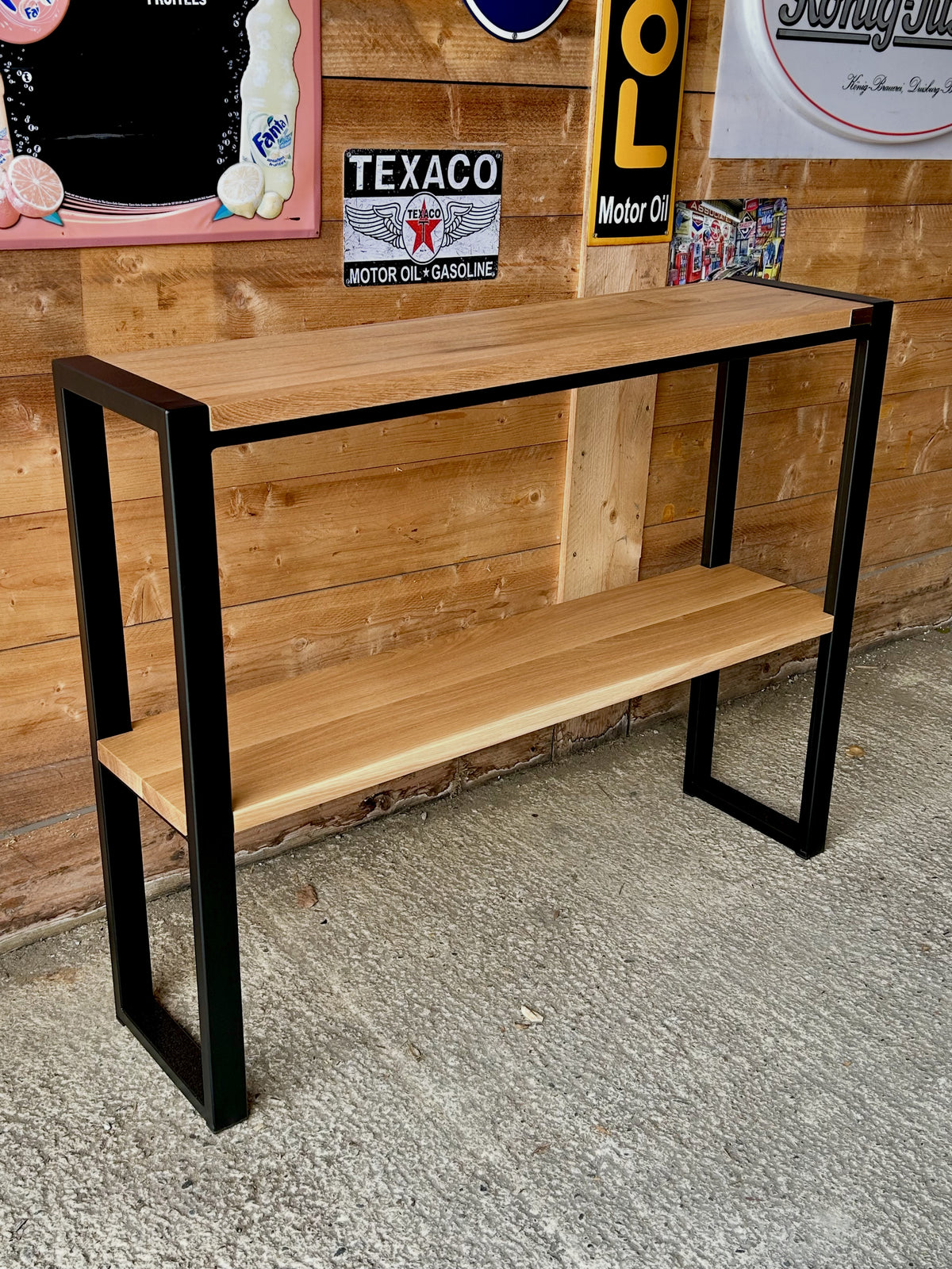 Console design industriel double plateaux -RF4772