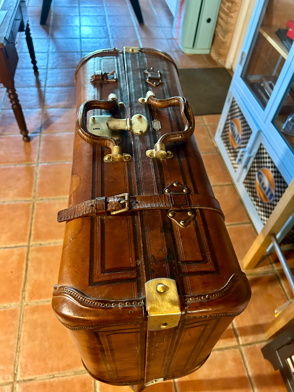 Valise en cuir 1930 Réf 4346