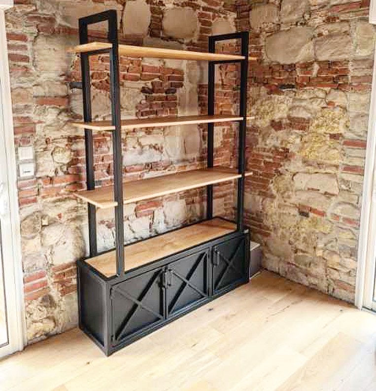 Bibliothèque industriel Prix de base : 1750€  Réf 3863