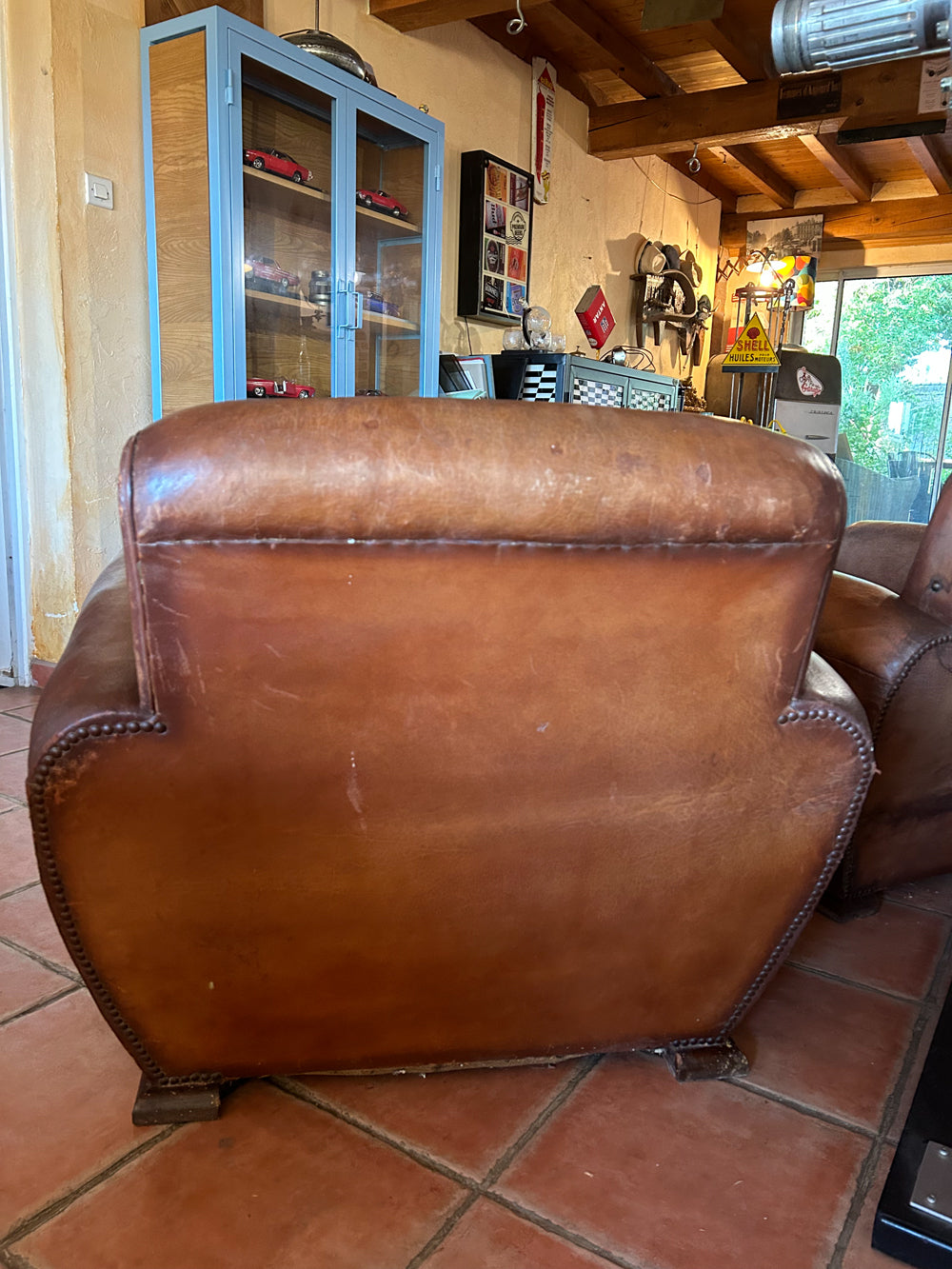 Fauteuil club cuir 1930  Réf 4094