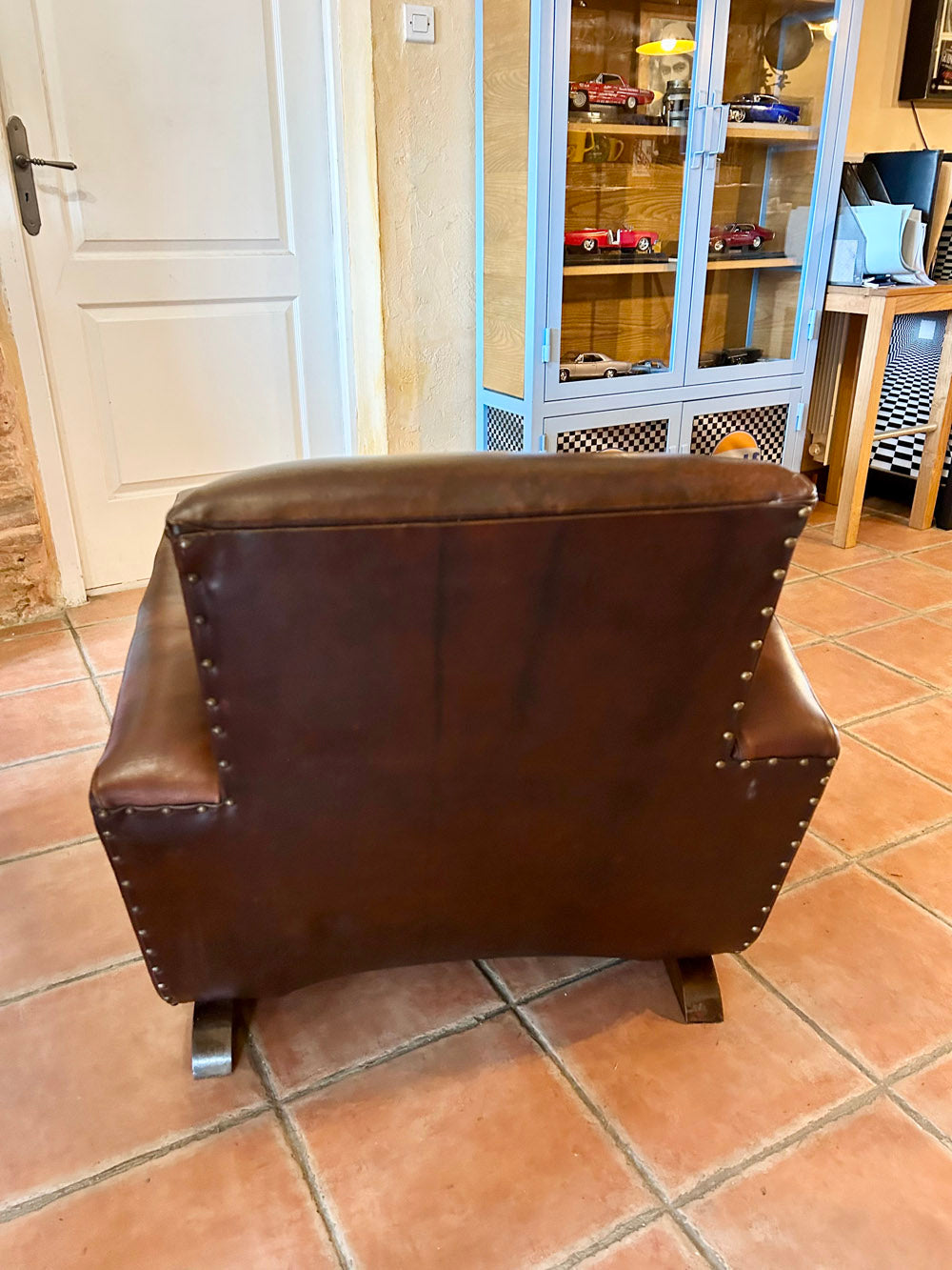 Fauteuil club cuir art deco 1930