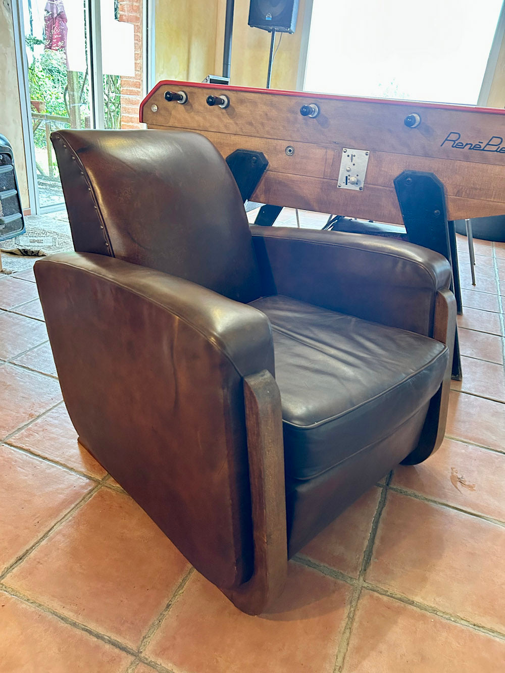 Fauteuil club cuir ART DECO 1930/40