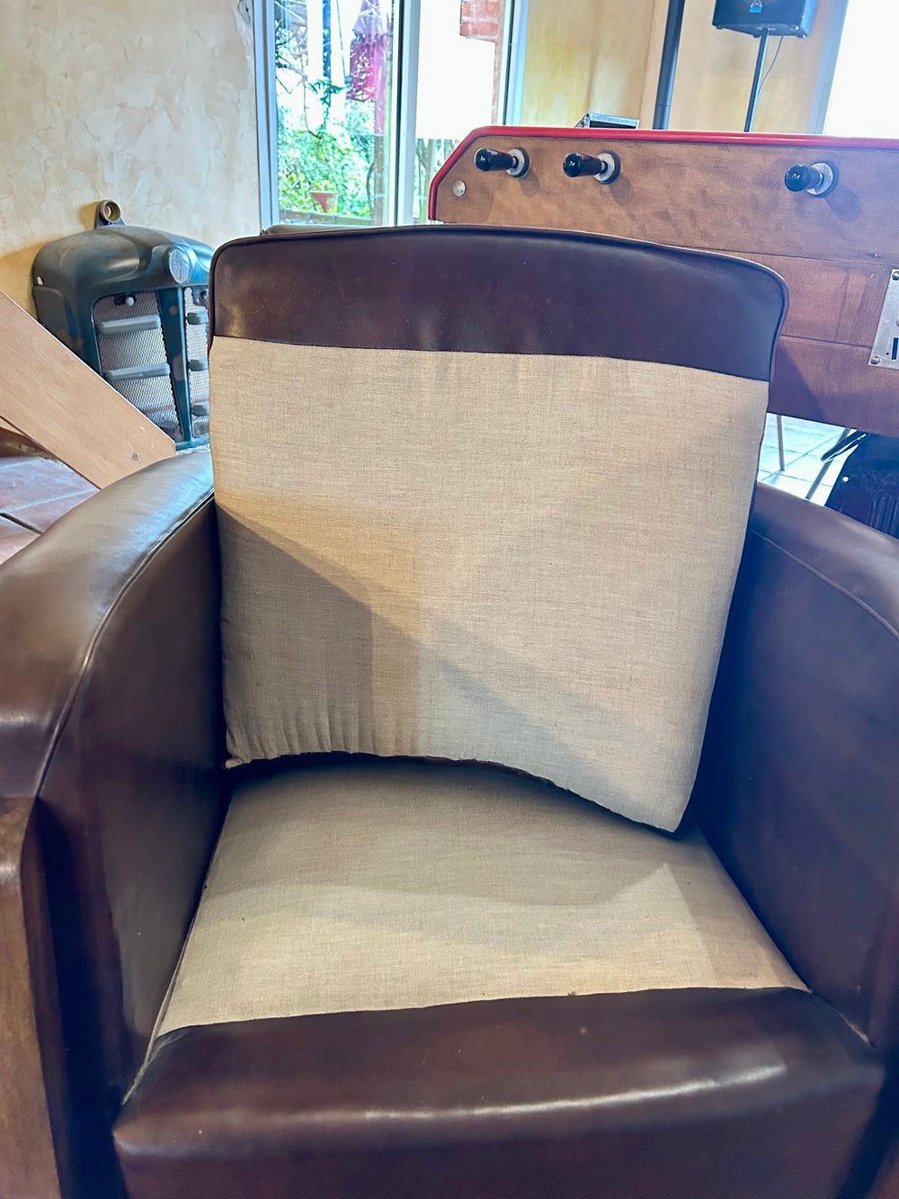 Fauteuil club cuir ART DECO 1930/40