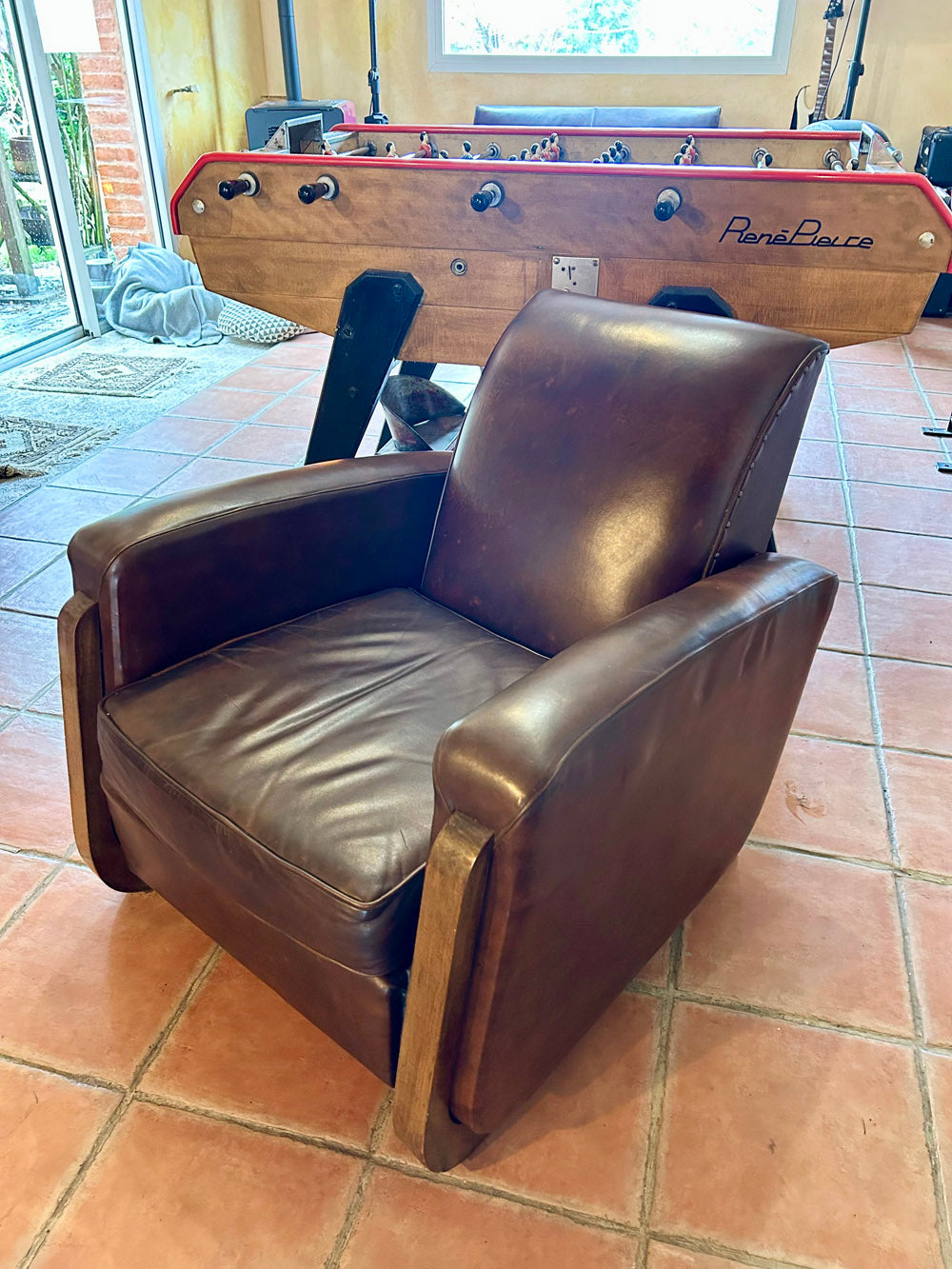 Fauteuil club cuir ART DECO 1930/40