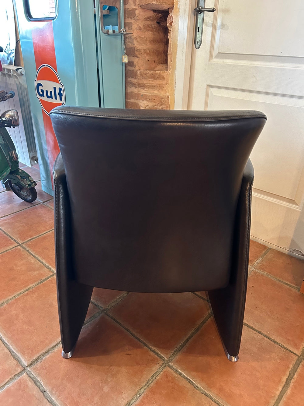 Fauteuil  cuir style DE SEDE 1970 / 1980 Réf 4425