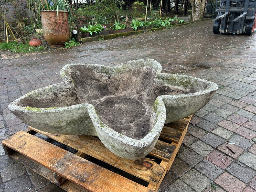 Grande jardiniere béton moulé ETOILE 1970 Réf 4440