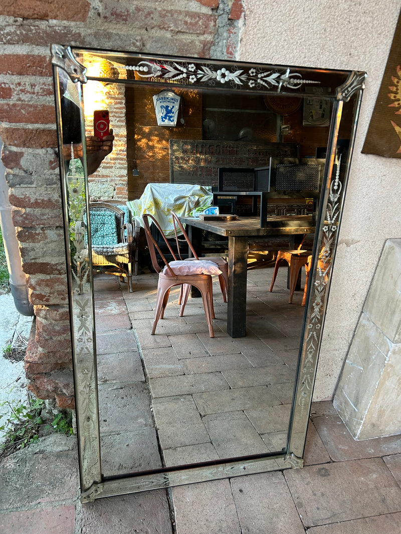 Grand miroir Venitien 1960 - Réf 4579