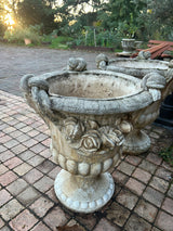 Grand vase exterieur fleuri - réf 4604