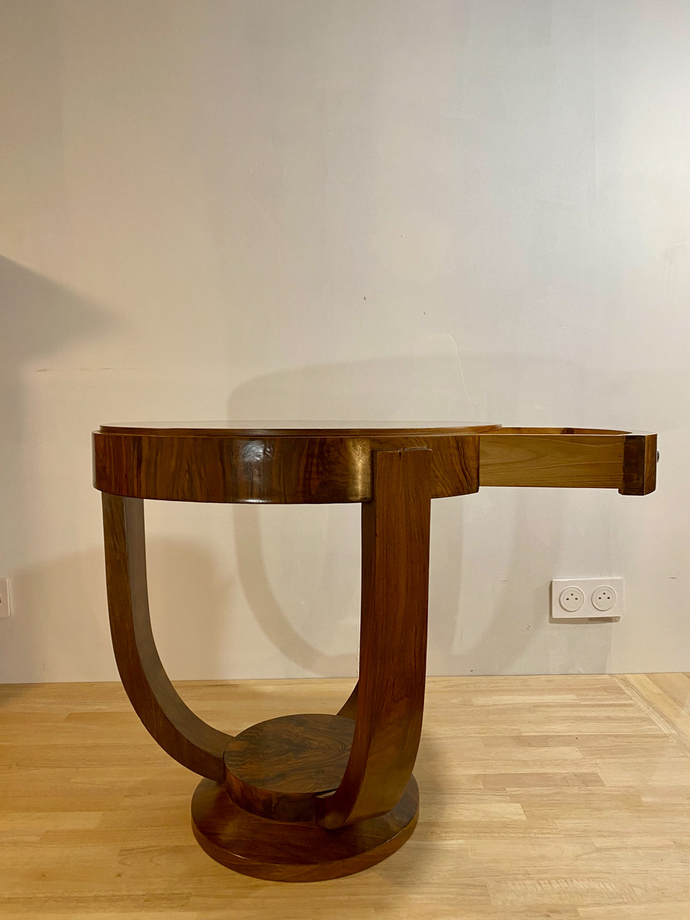 Guéridon Art Déco Ronce de Noyer Époque 1920/30