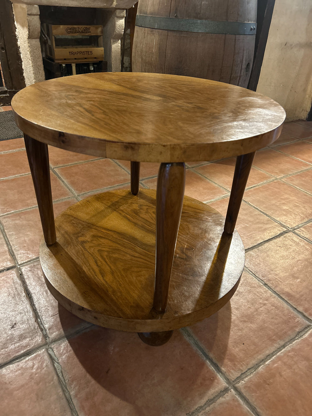 Guéridon Art Déco double plateau 1930  Réf 4366