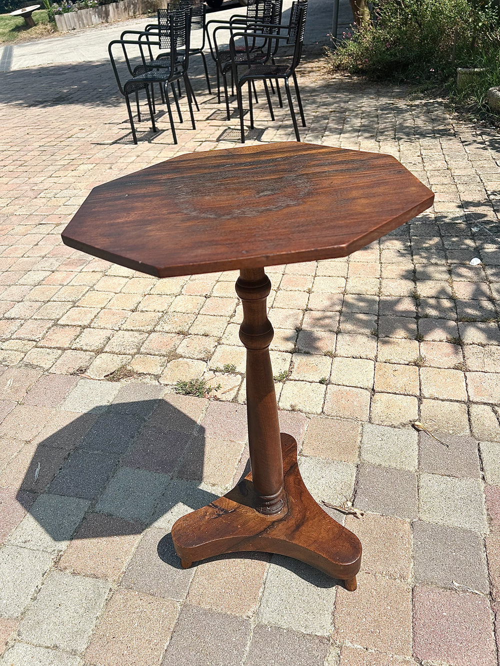 Guéridon Noyer Massif Fin 19ème Siècle