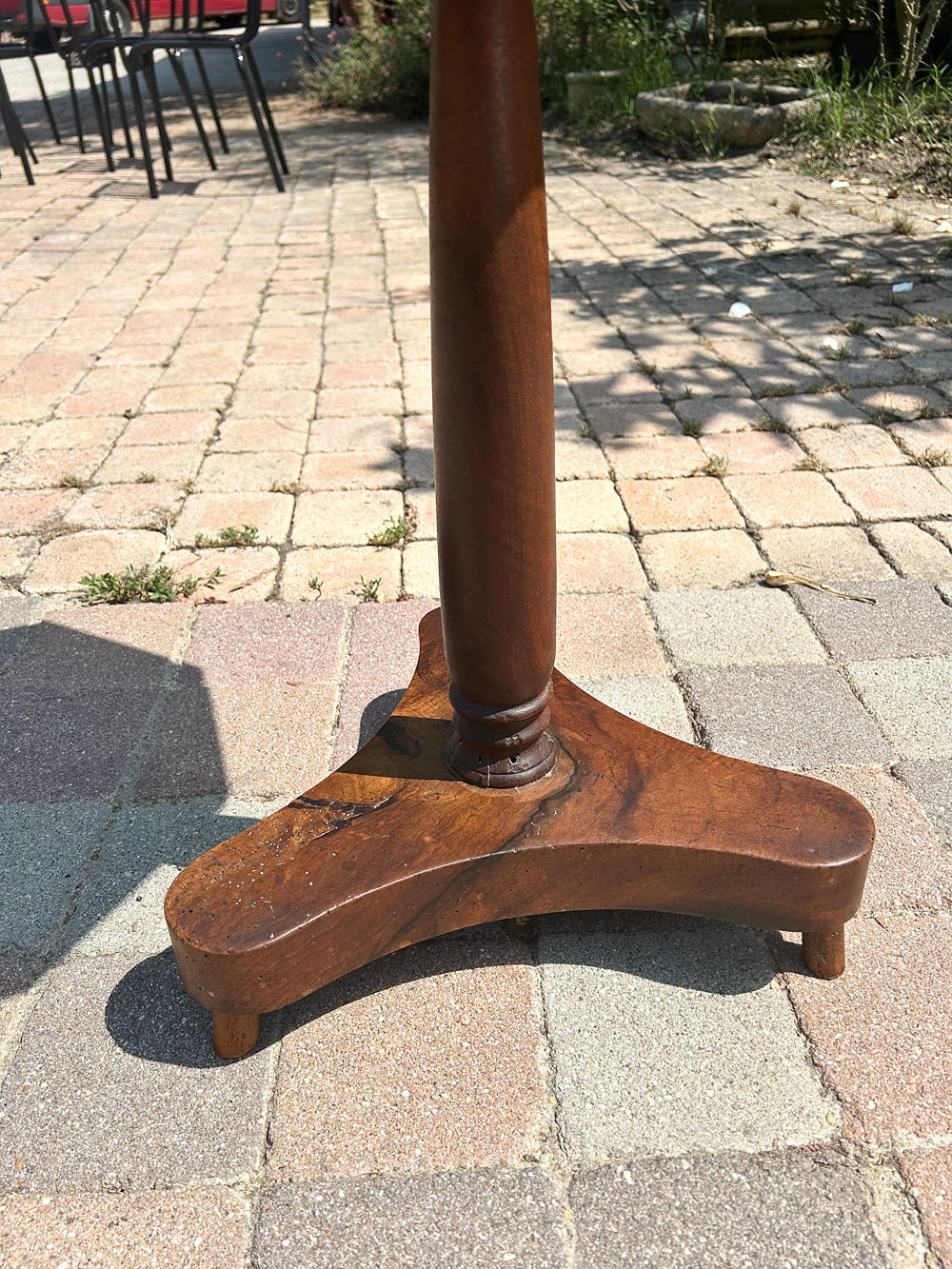 Guéridon Noyer Massif Fin 19ème Siècle