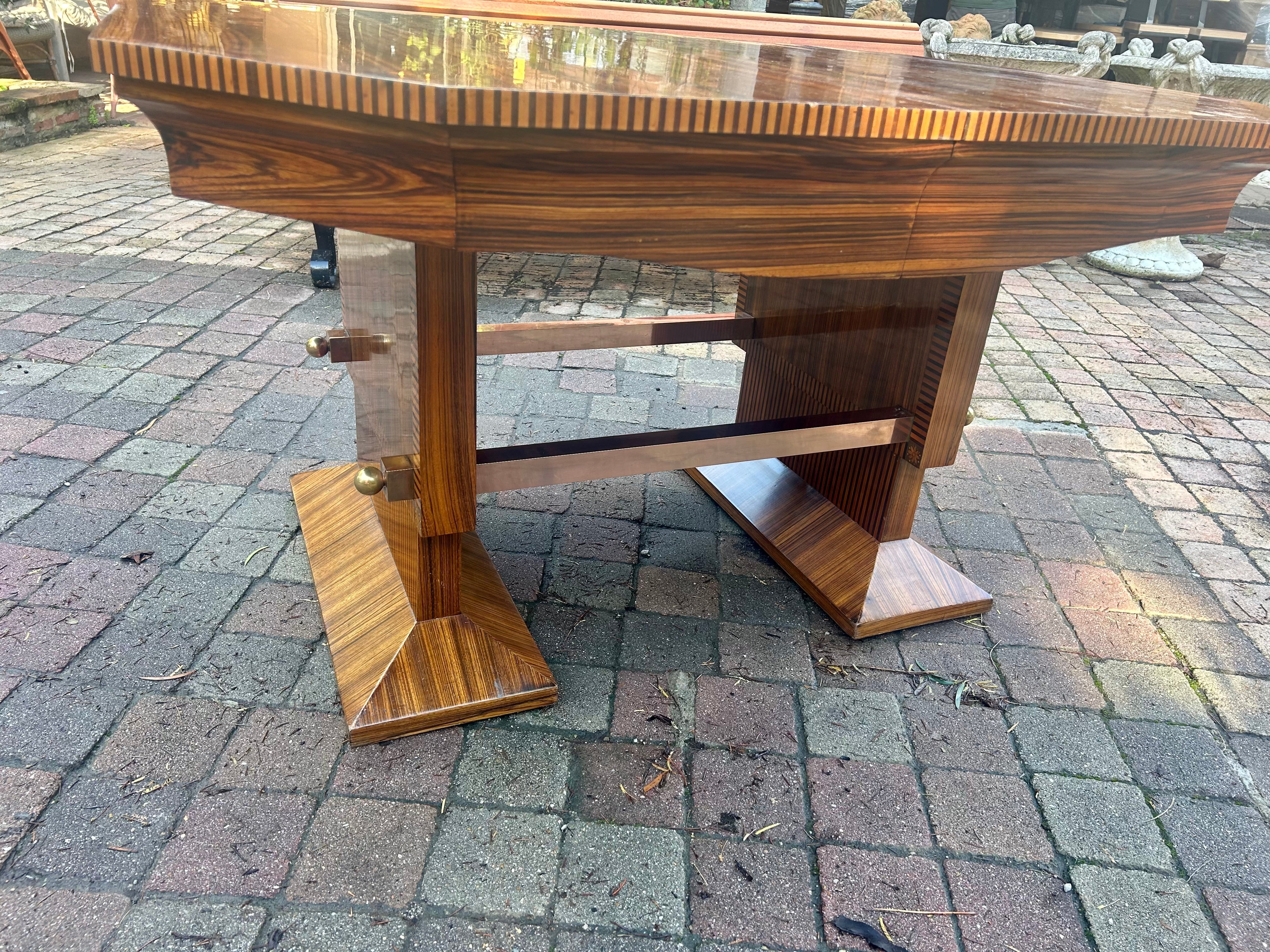 Table Art Déco Palissandre Rio Avec Rallonge