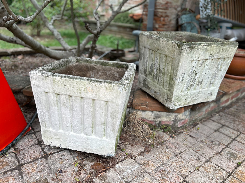 Jardinière vintage béton moulé réf 4131