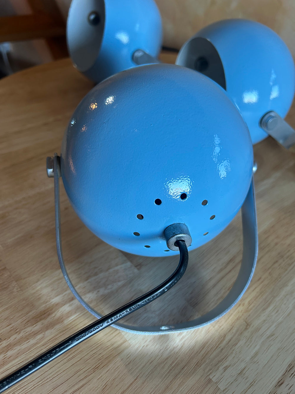 Lampe applique " Eyeball" bleu 1960/70