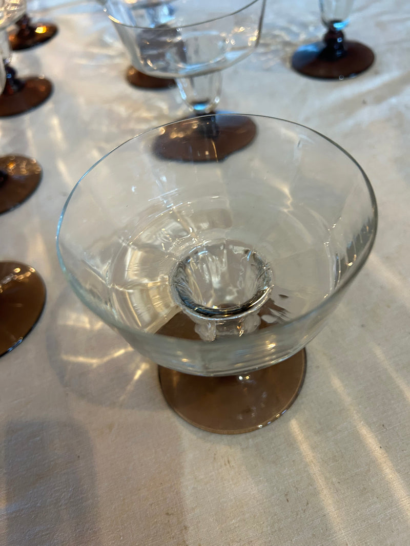 Lot de 9 coupes à champagne ART DECO - Réf 4590