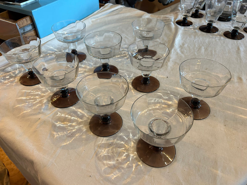 Lot de 9 coupes à champagne ART DECO - Réf 4590