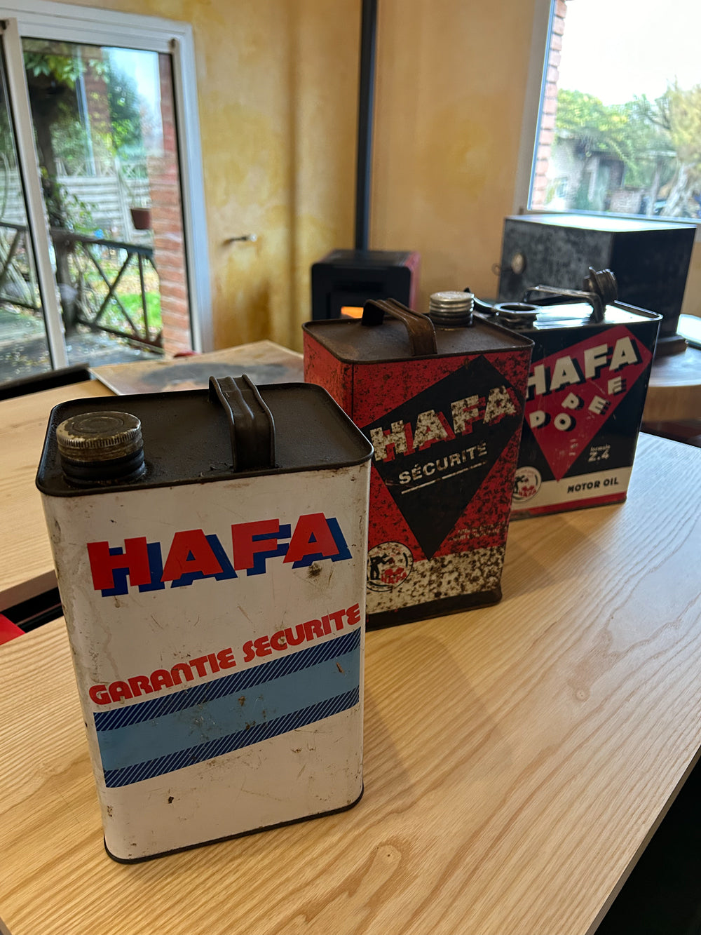 Lot de 3 bidons huile HAFA Vintage