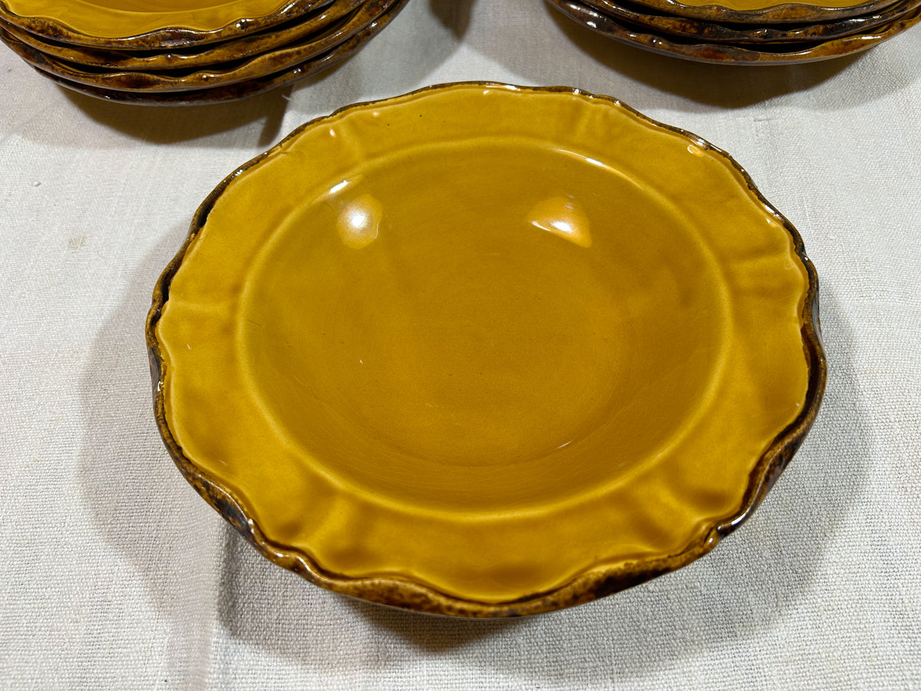 Lot de 8 assiettes creuses Faïences Haute Provence ADP  Réf 4163