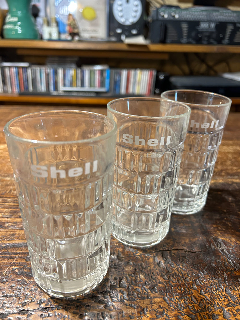 Lot de verres publicitaire SHELL 1970 Réf 4162