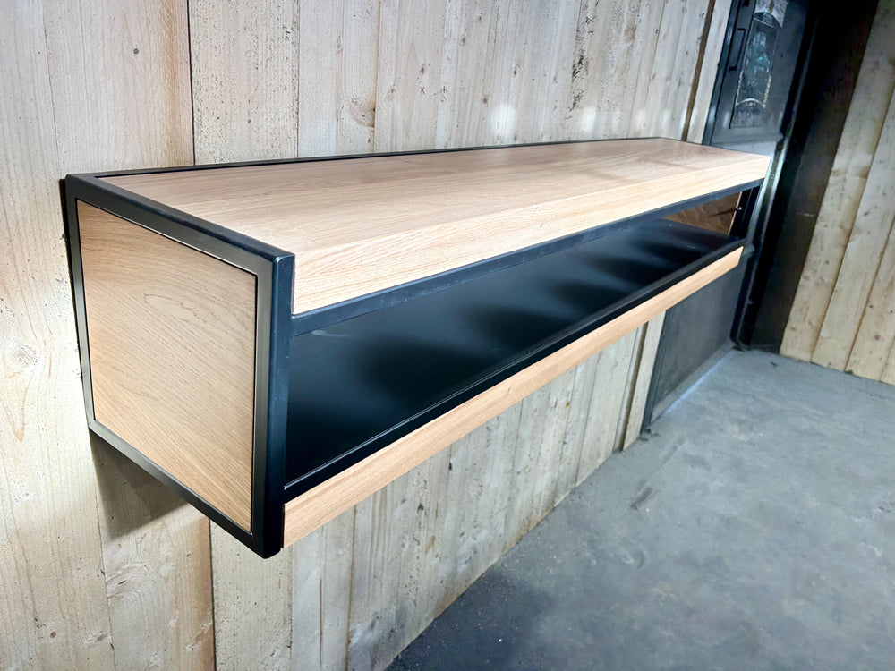 Meuble Tv suspendu métal et chêne Réf 4415 Prix de base : 840€