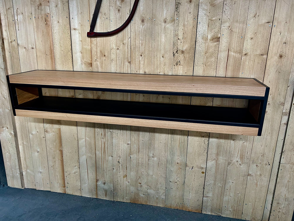 Meuble Tv suspendu métal et chêne Réf 4415 Prix de base : 840€