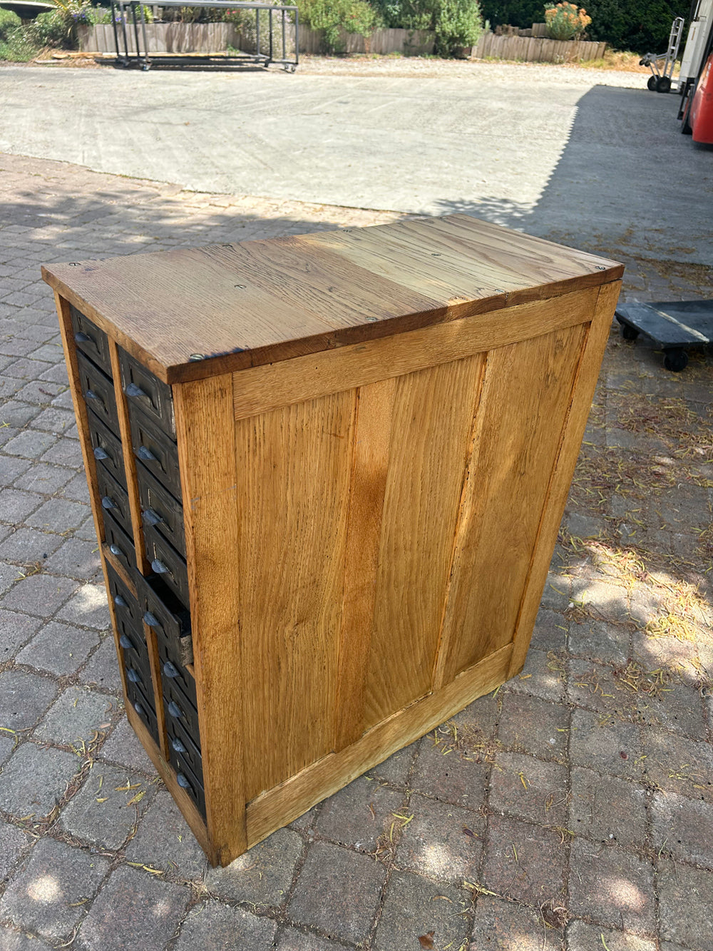 Meuble d'Imprimerie Chêne 1950 L'Imprimadresse Paris