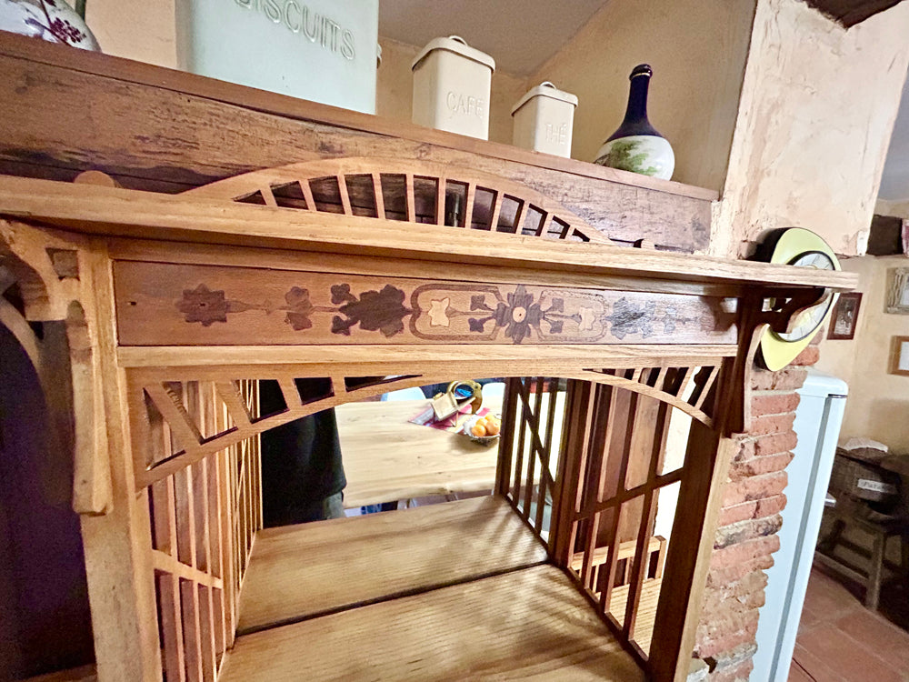 Meuble d'entrée marqueté Art Nouveau 1900 - Réf 4583